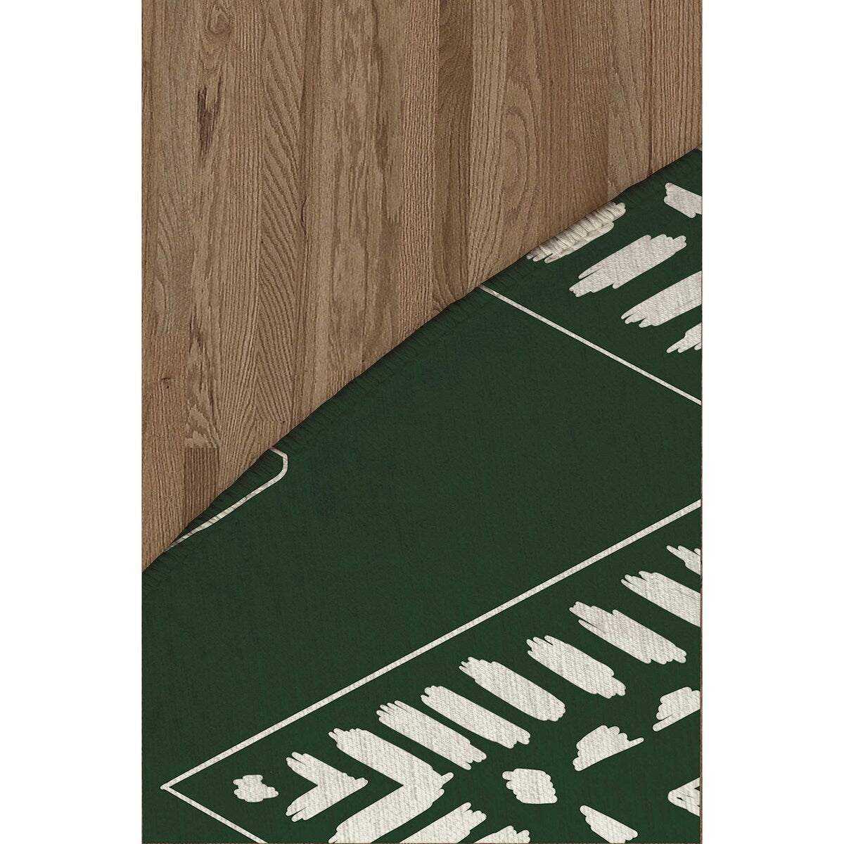 PALM CHEVRON GREEN Laundry Mat By Kavka Designs