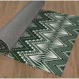 PALM CHEVRON GREEN Laundry Mat By Kavka Designs