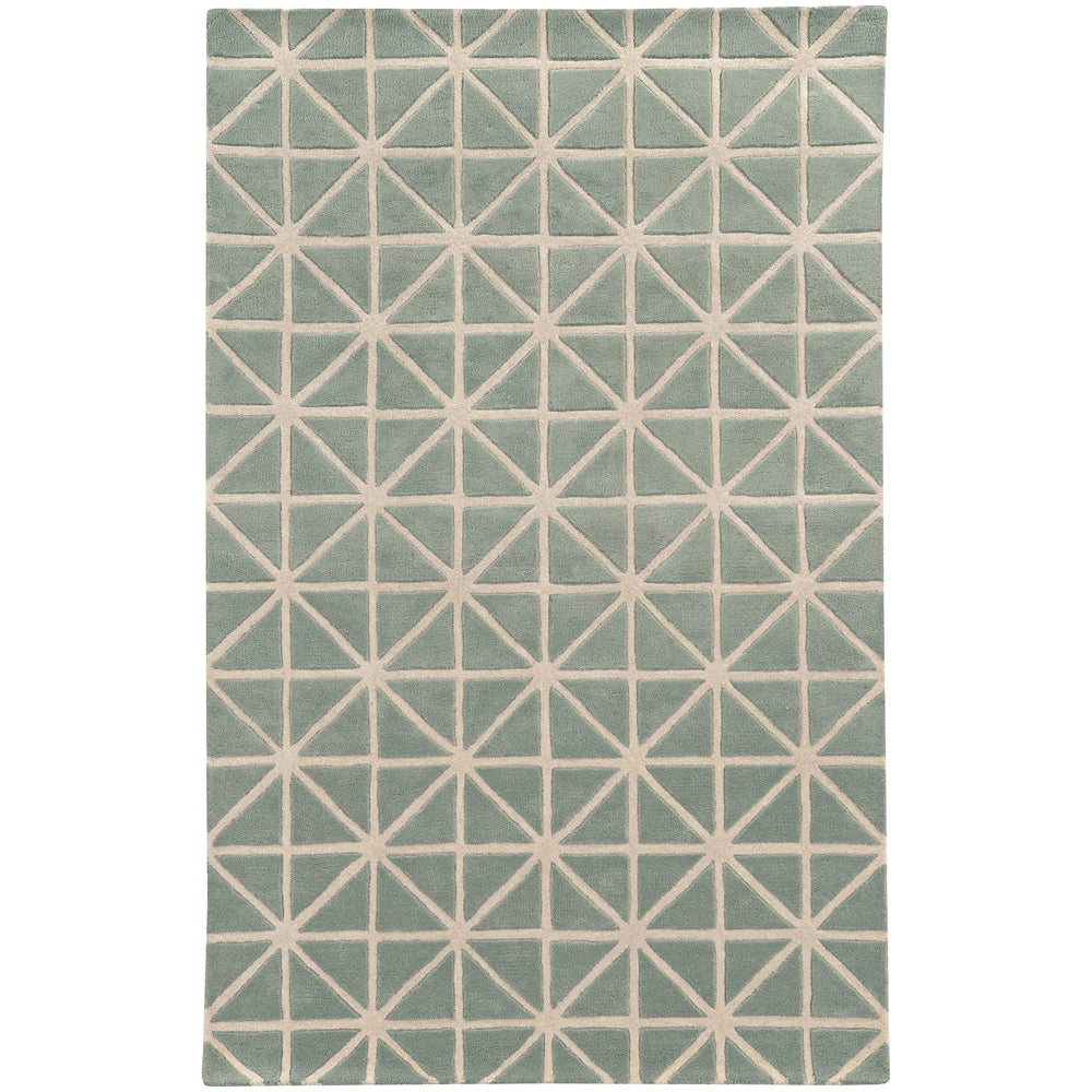 Style Haven Hand-crafted Wool Triangle Grid-work Rug