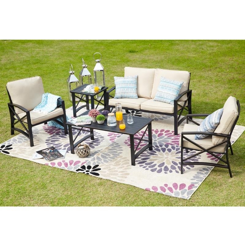 PATIO FESTIVAL 4-Person Outdoor Conversation Set with Cushions