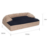 PAW Orthopedic Memory & Orthopedic 5" Foam Pet Bed with Bolster