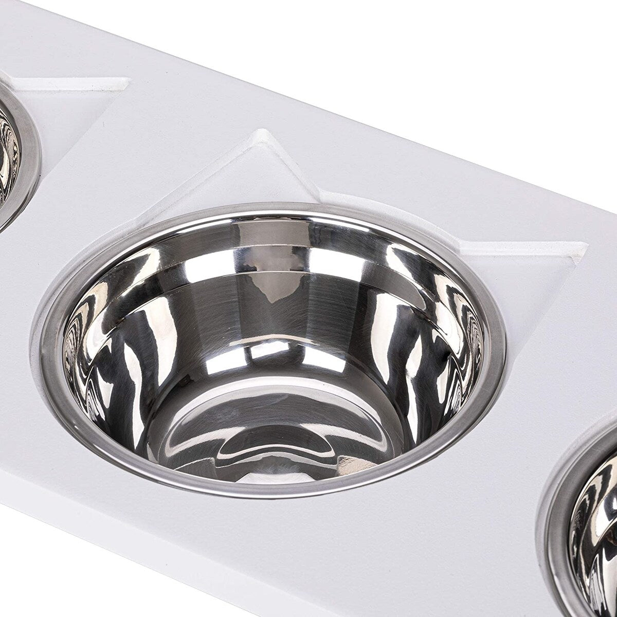 PAWLAND Raised Cat Bowls Elevated Stainless Steel Dog Cat Bowls with Stand Pet Feeder Food Water Bowls for Cats and Small Dogs