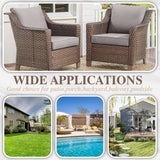 PE Rattan Chair Outdoor Patio Chair with Coffee Table