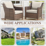 PE Rattan Chair Outdoor Patio Chair with Coffee Table