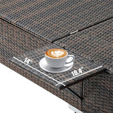 PE Rattan Steel Frame Outdoor Lounge Chair with Adjustable Backrest - 76.83"