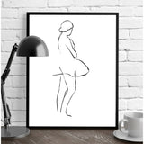 PENSANDO Black Framed Giclee Print By Kavka Designs