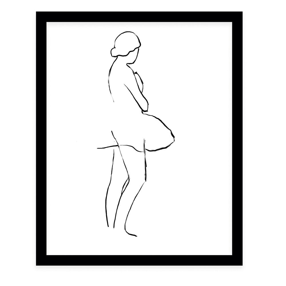 PENSANDO Black Framed Giclee Print By Kavka Designs