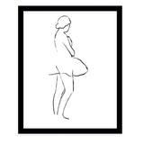 PENSANDO Black Framed Giclee Print By Kavka Designs