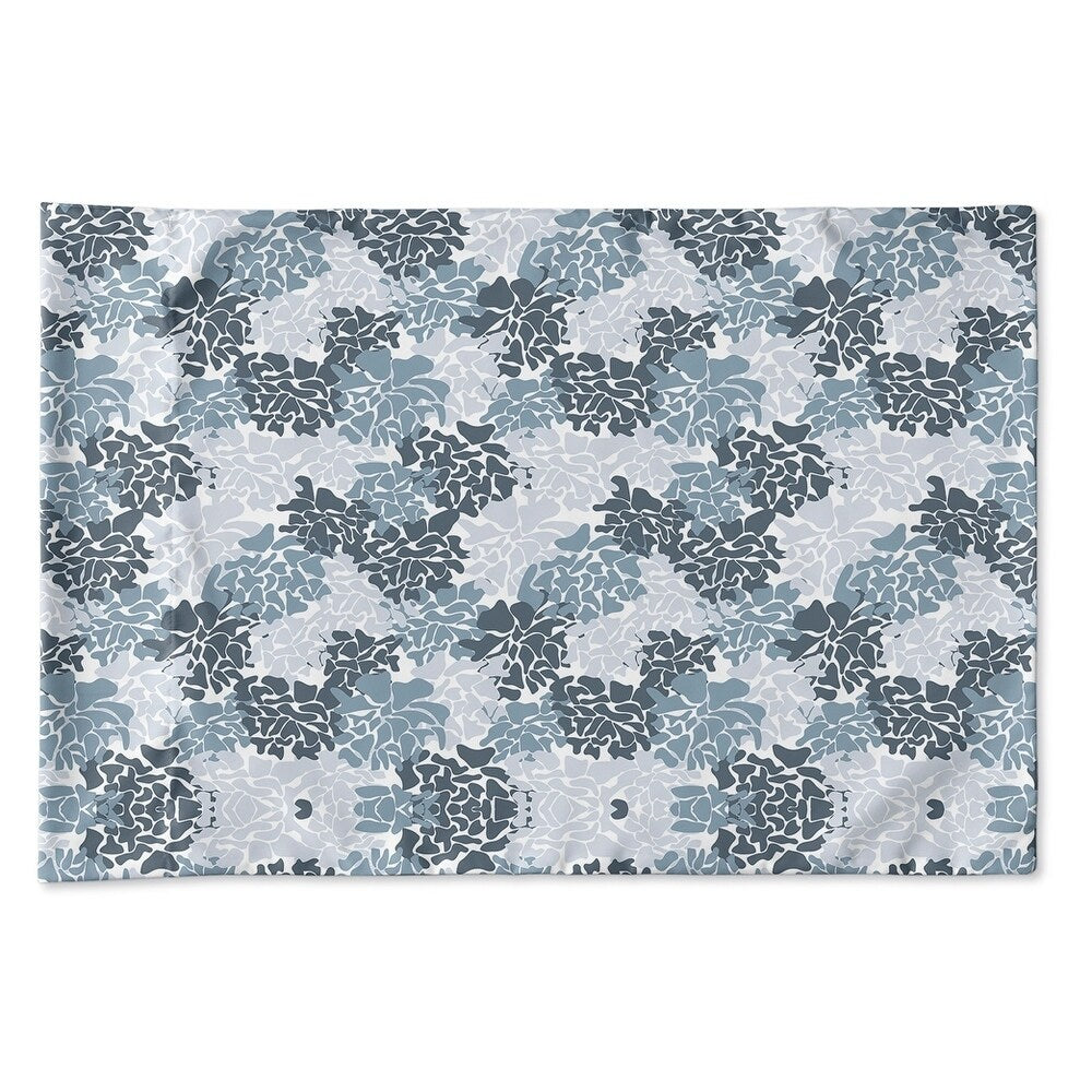 PEONIES BLUE Pillow Case By Kavka Designs - N/A