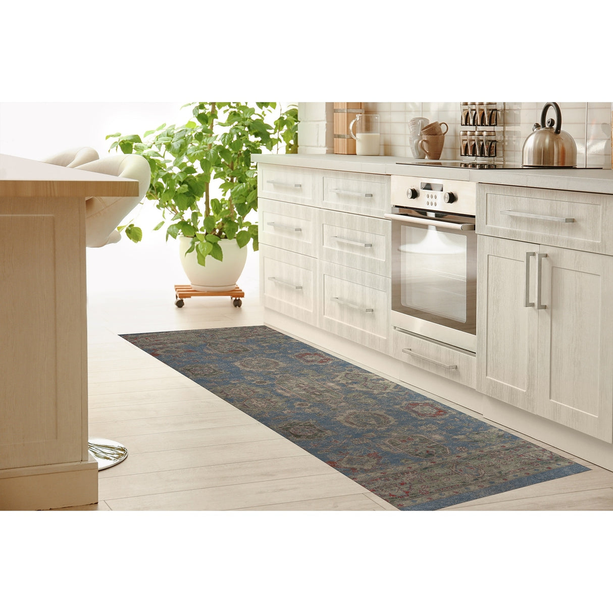 PESHAWAR LIGHT BLUE Kitchen Runner By Kavka Designs