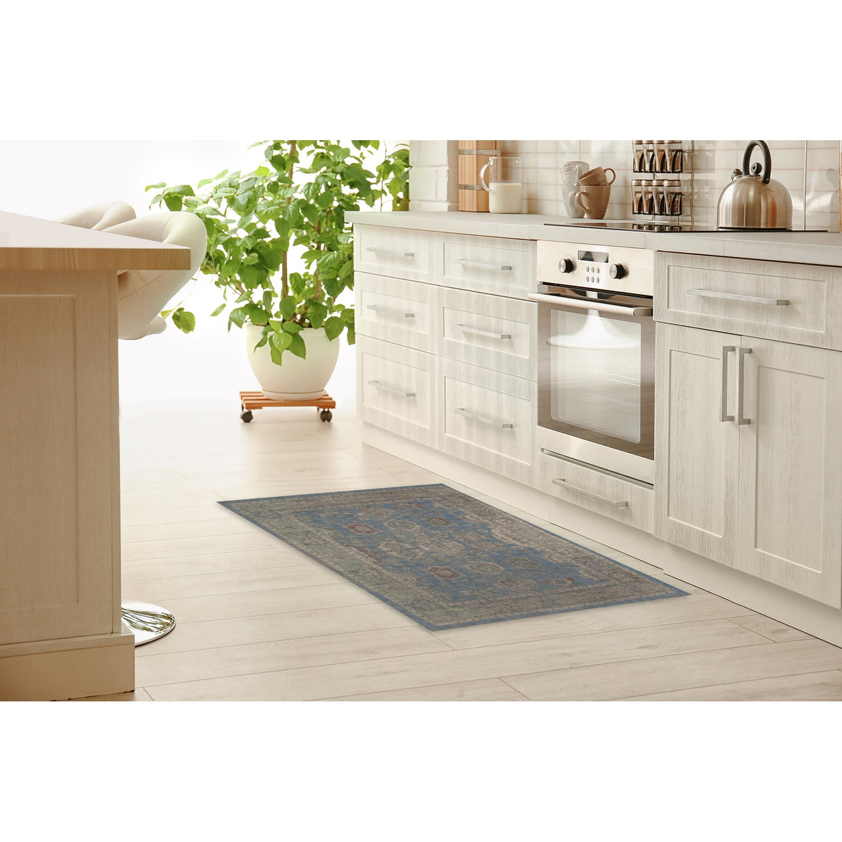 PESHAWAR LIGHT BLUE Kitchen Runner By Kavka Designs