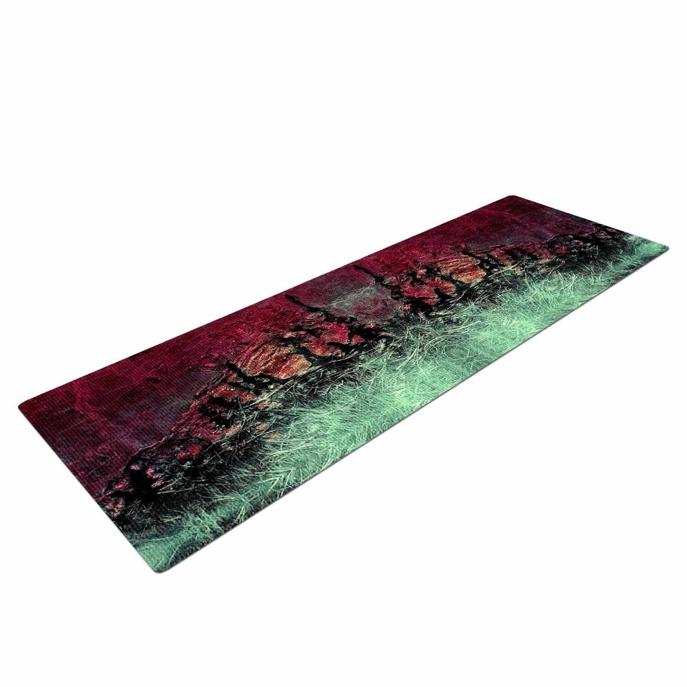 PIA SCHNEIDER "ABSTRACT DESERT II" Yoga Mat - Pink