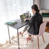 PIPE DECOR Solid Reclaimed Wood Desk with Authentic Industrial Pipe Legs