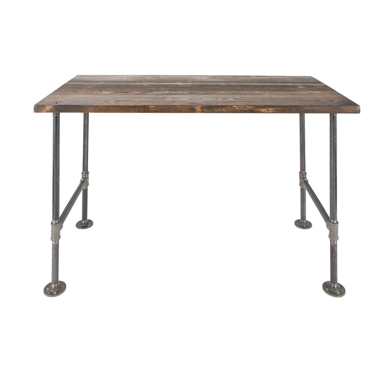 PIPE DECOR Solid Reclaimed Wood Desk with Authentic Industrial Pipe Legs