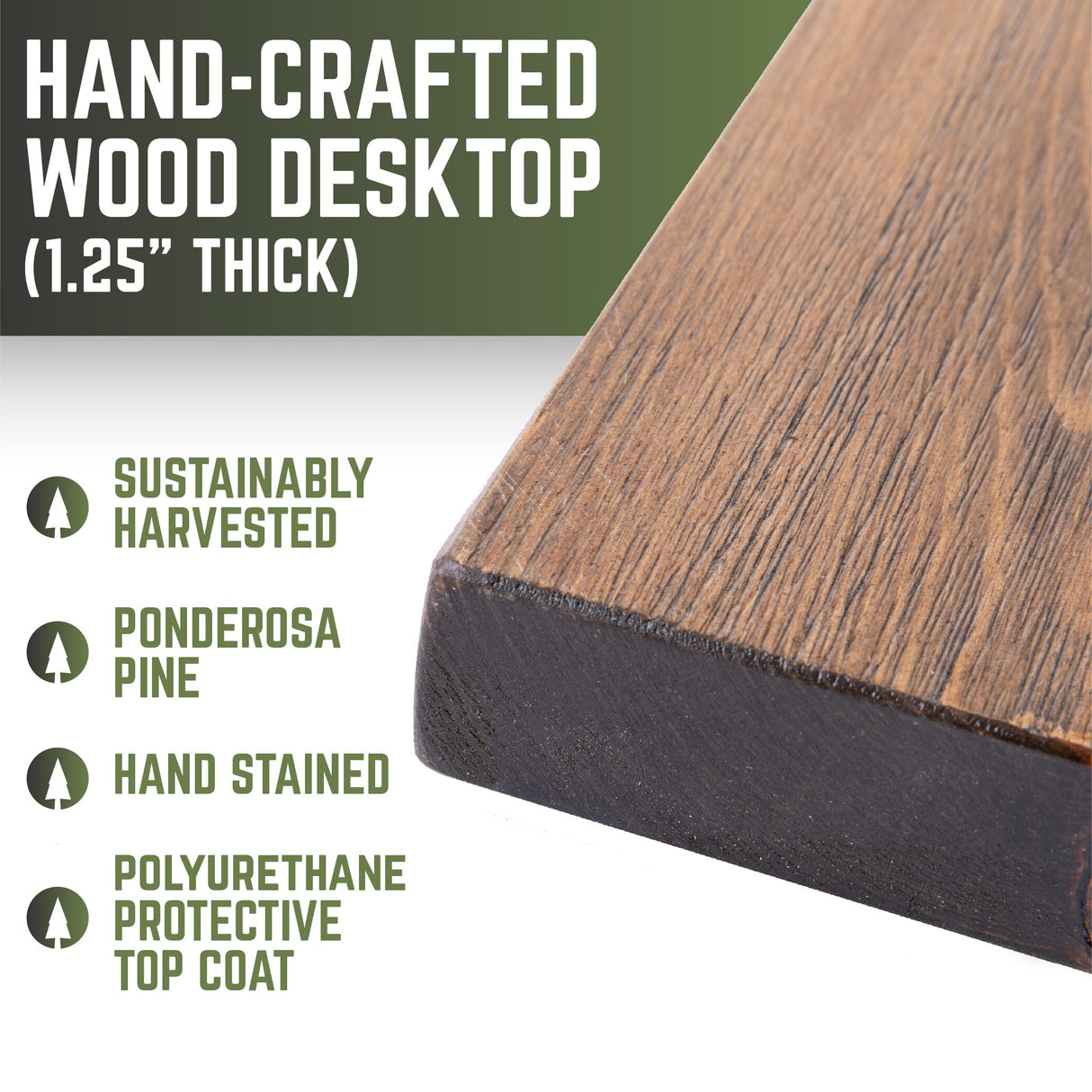 PIPE DECOR Solid Reclaimed Wood Desk with Authentic Industrial Pipe Legs