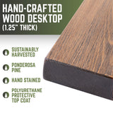 PIPE DECOR Solid Reclaimed Wood Desk with Authentic Industrial Pipe Legs