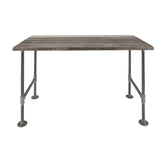 PIPE DECOR Solid Reclaimed Wood Desk with Authentic Industrial Pipe Legs
