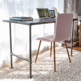 PIPE DECOR Solid Reclaimed Wood Desk with Authentic Industrial Pipe Legs