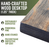 PIPE DECOR Solid Reclaimed Wood Desk with Authentic Industrial Pipe Legs