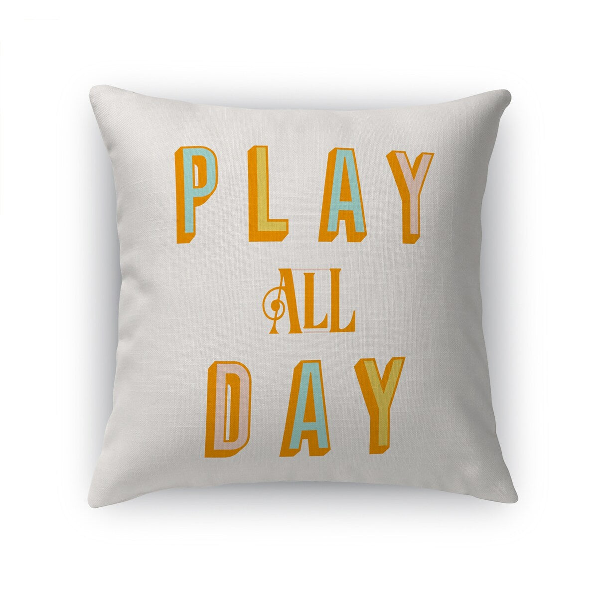 PLAY ALL DAY TAN Accent Pillow by Kavka Designs