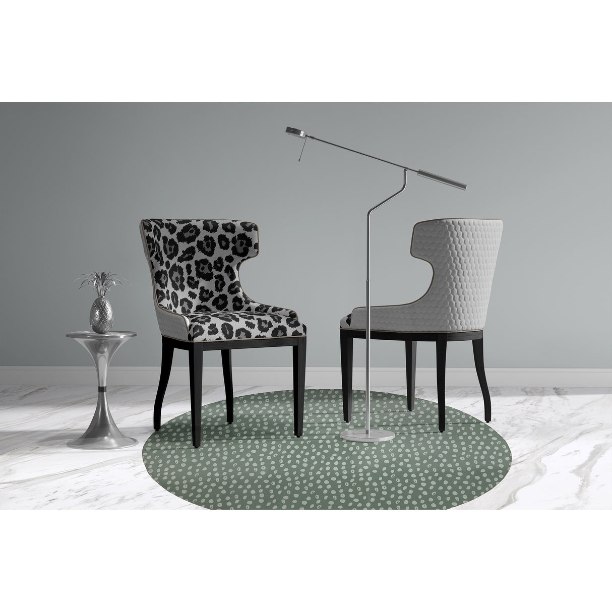 POLKA DOT ABSTRACT SAGE Area Rug By Kavka Designs