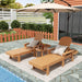 Polytrends Altura Poly Eco-Friendly All Weather Reclining Chaise Lounge with Arms & Side Table (3 Piece Set)