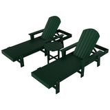 Polytrends Altura Poly Eco-Friendly All Weather Reclining Chaise Lounge with Arms & Side Table (3 Piece Set)