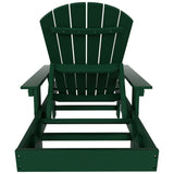 Polytrends Altura Poly Eco-Friendly All Weather Reclining Chaise Lounge with Arms & Side Table (3 Piece Set)