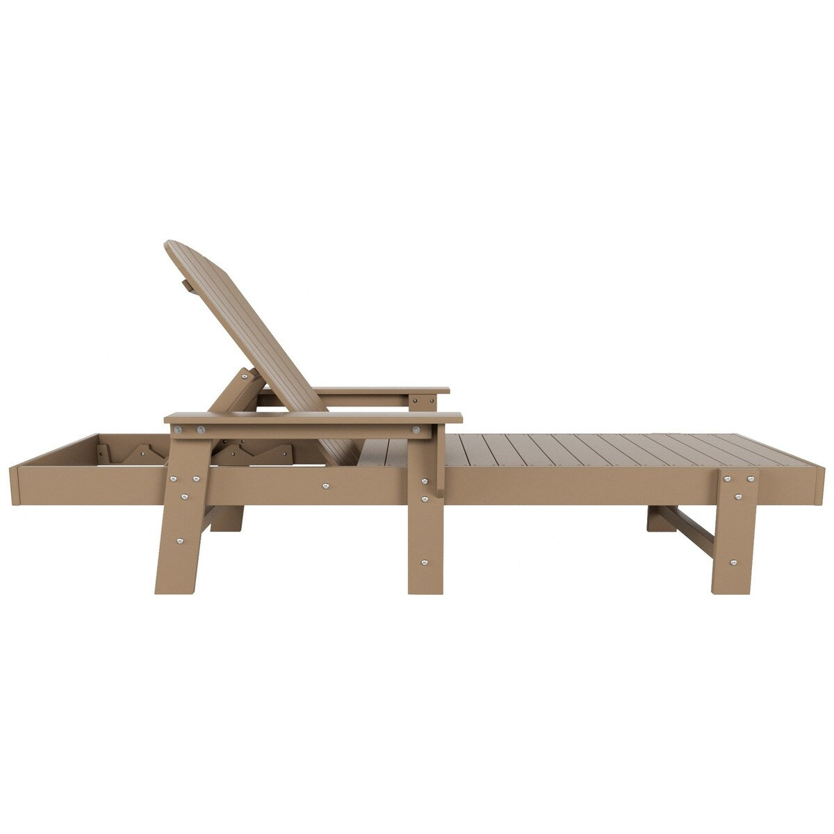 Polytrends Altura Poly Eco-Friendly All Weather Reclining Chaise Lounge with Arms & Side Table (3 Piece Set)