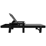 Polytrends Altura Poly Eco-Friendly All Weather Reclining Chaise Lounge with Arms & Side Table (3 Piece Set)