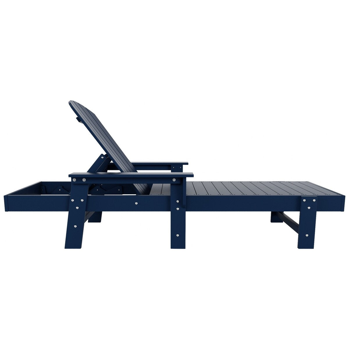 Polytrends Altura Poly Eco-Friendly All Weather Reclining Chaise Lounge with Arms & Side Table (3 Piece Set)