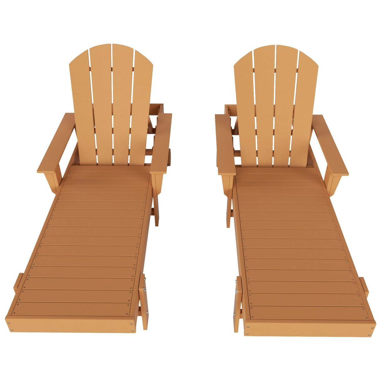 Polytrends Altura Poly Eco-Friendly All Weather Reclining Chaise Lounge with Arms (Set of 2)