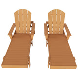 Polytrends Altura Poly Eco-Friendly All Weather Reclining Chaise Lounge with Arms (Set of 2)