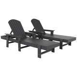 Polytrends Altura Poly Eco-Friendly All Weather Reclining Chaise Lounge with Arms (Set of 2)