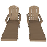 Polytrends Altura Poly Eco-Friendly All Weather Reclining Chaise Lounge with Arms (Set of 2)