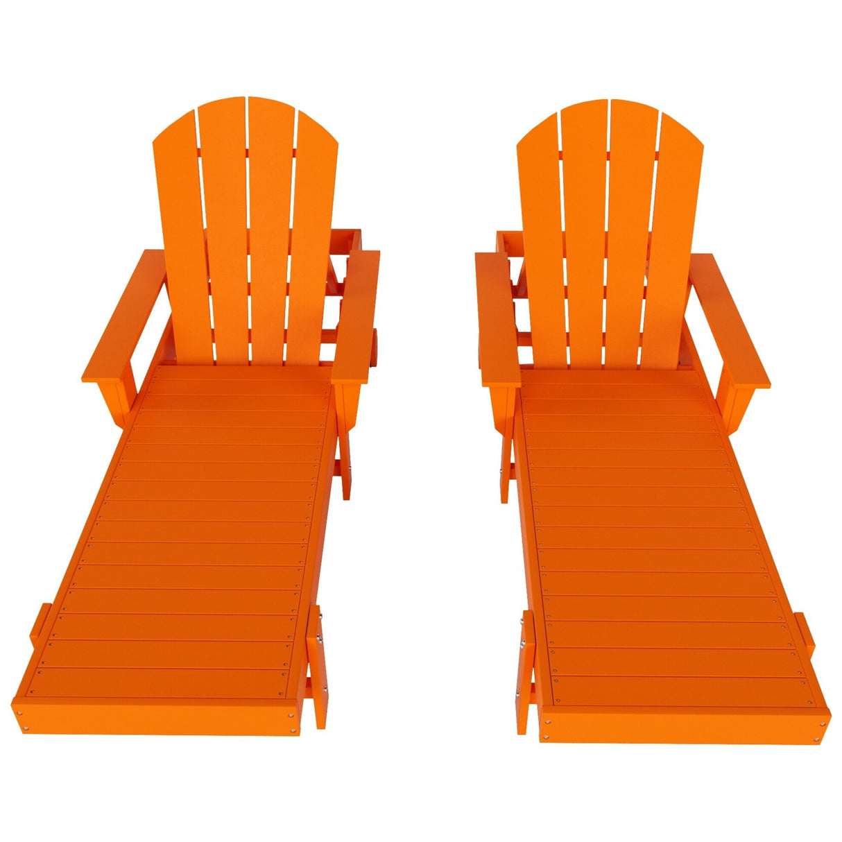 Polytrends Altura Poly Eco-Friendly All Weather Reclining Chaise Lounge with Arms (Set of 2)