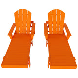 Polytrends Altura Poly Eco-Friendly All Weather Reclining Chaise Lounge with Arms (Set of 2)