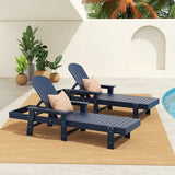 Polytrends Altura Poly Eco-Friendly All Weather Reclining Chaise Lounge with Arms (Set of 2)