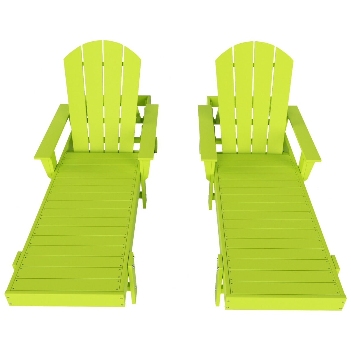 Polytrends Altura Poly Eco-Friendly All Weather Reclining Chaise Lounge with Arms (Set of 2)