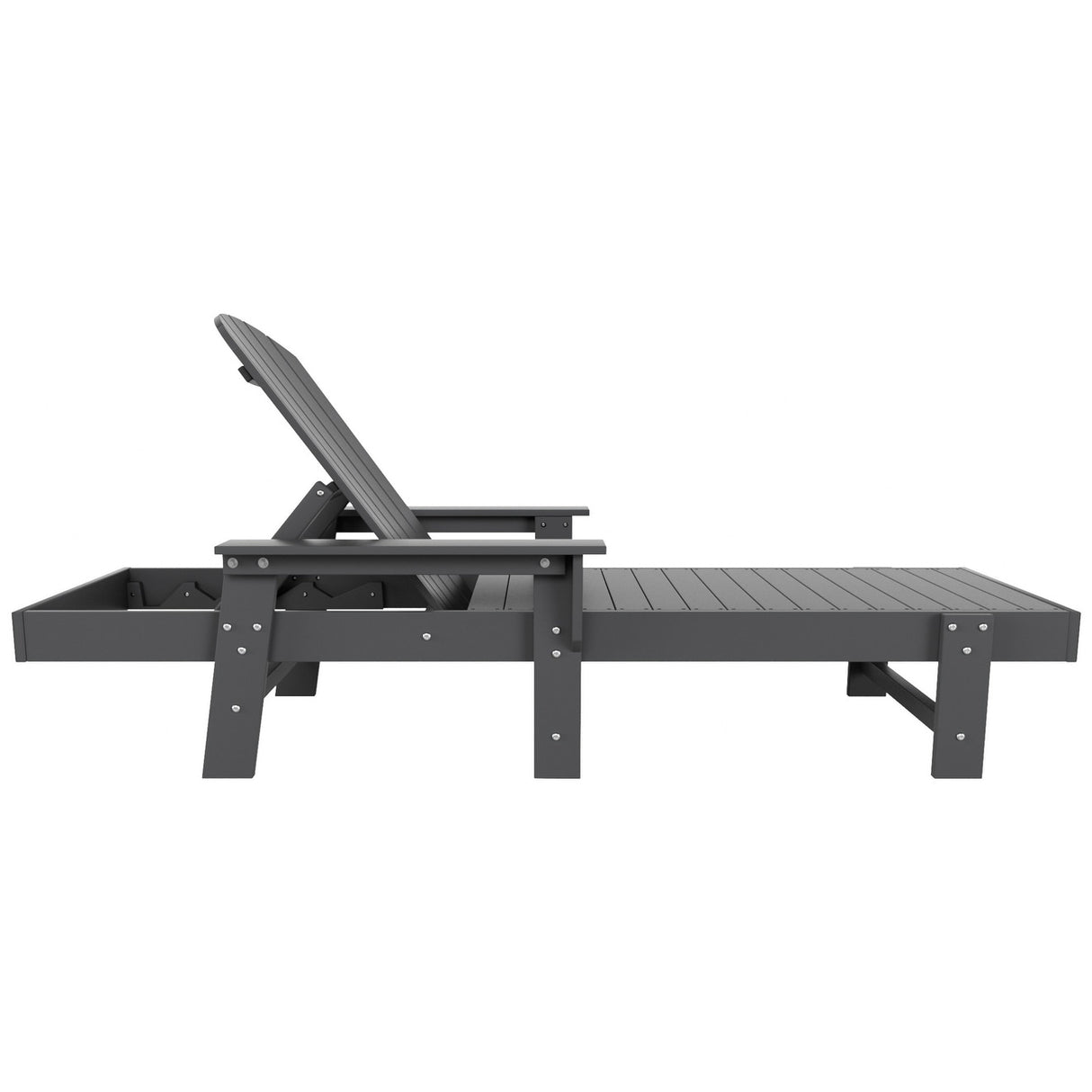 Polytrends Altura Poly Eco-Friendly All Weather Reclining Chaise Lounge with Arms (Set of 2)
