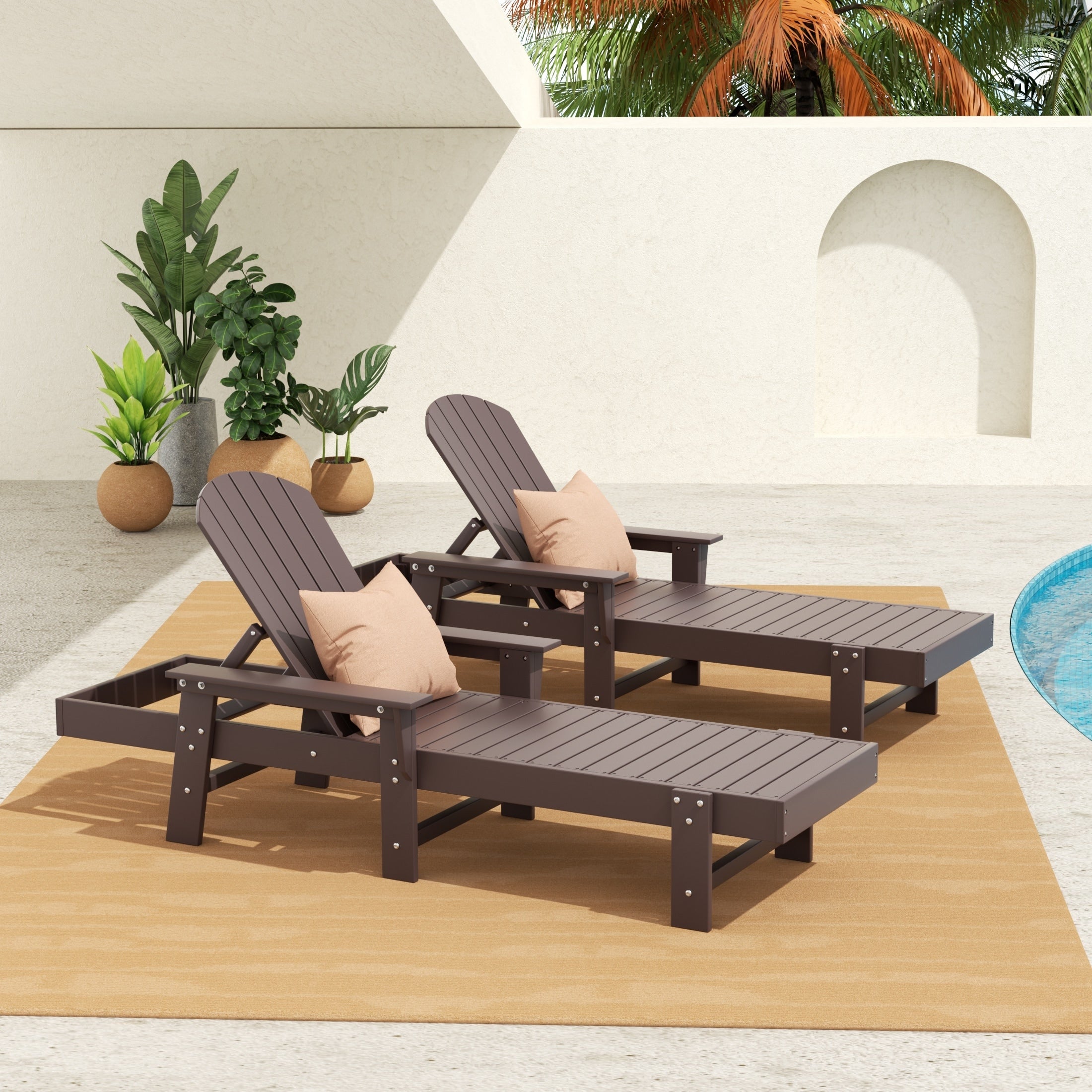 Polytrends Altura Poly Eco Friendly All Weather Reclining Chaise Loung Overstock