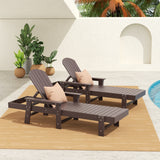 Polytrends Altura Poly Eco-Friendly All Weather Reclining Chaise Lounge with Arms (Set of 2)