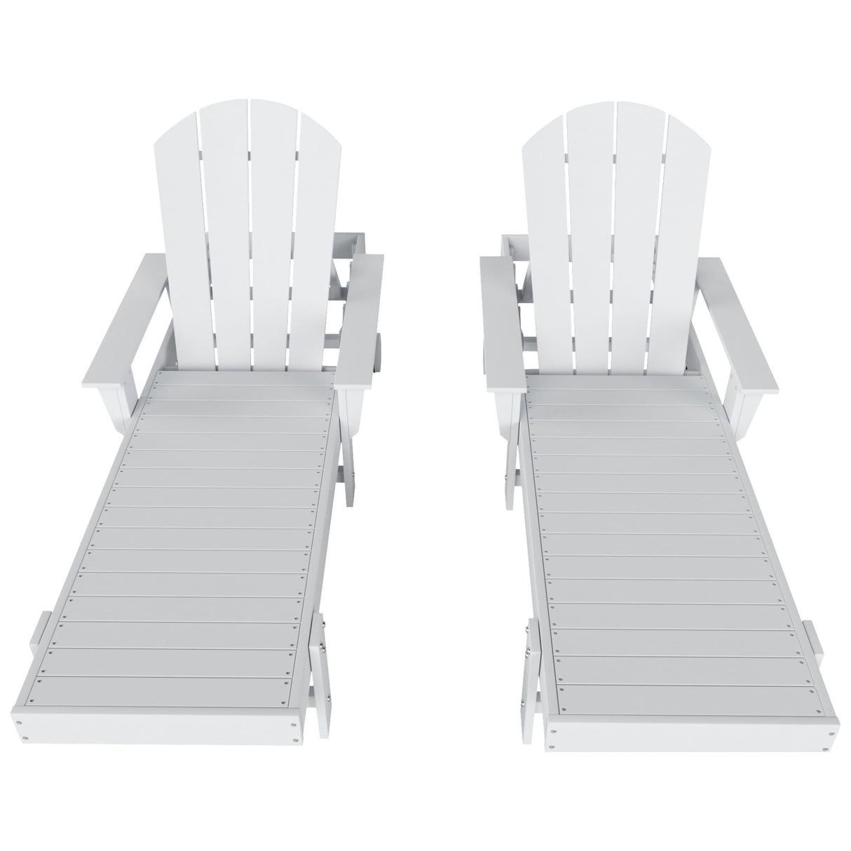 Polytrends Altura Poly Eco-Friendly All Weather Reclining Chaise Lounge with Arms (Set of 2)