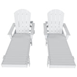 Polytrends Altura Poly Eco-Friendly All Weather Reclining Chaise Lounge with Arms (Set of 2)