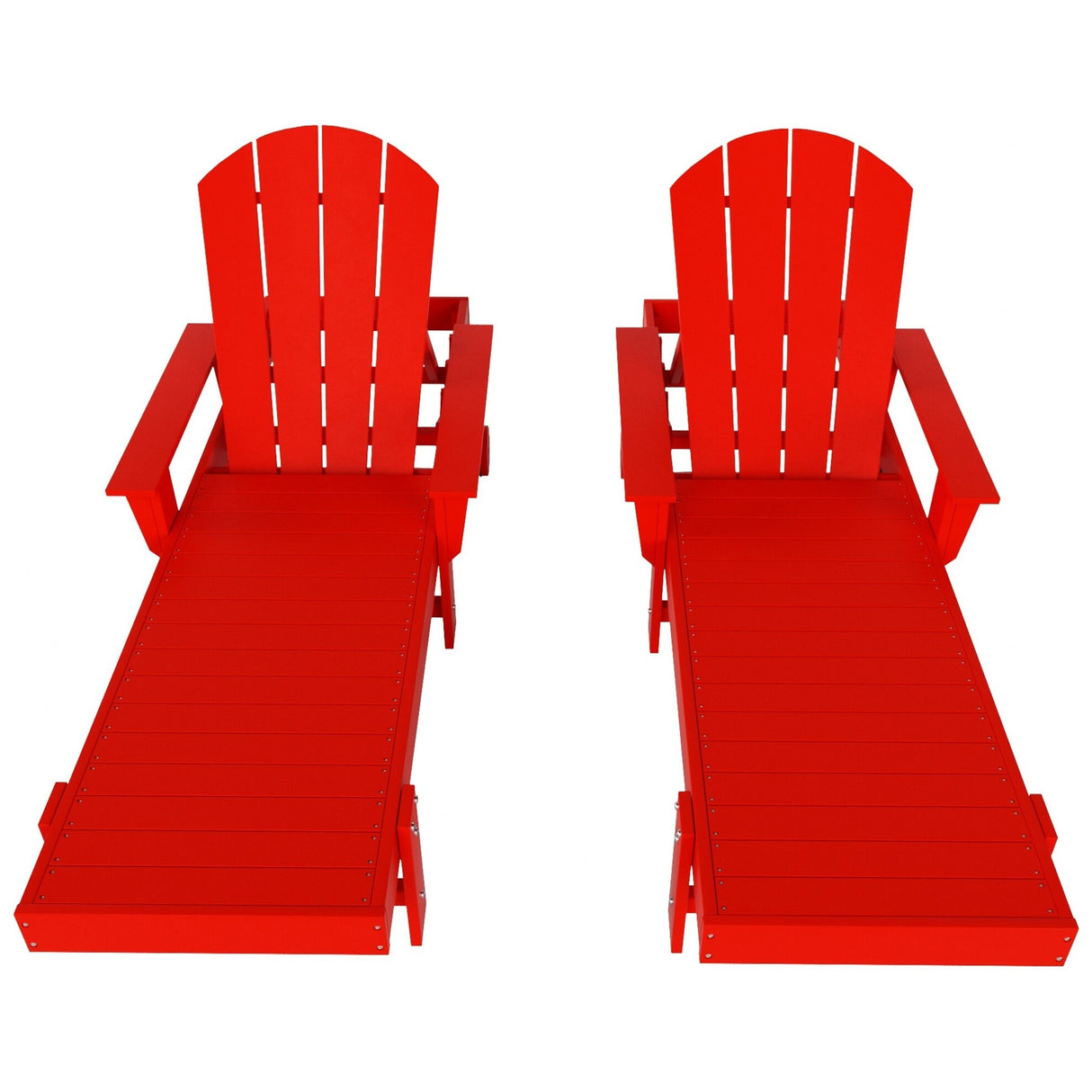 Polytrends Altura Poly Eco-Friendly All Weather Reclining Chaise Lounge with Arms (Set of 2)