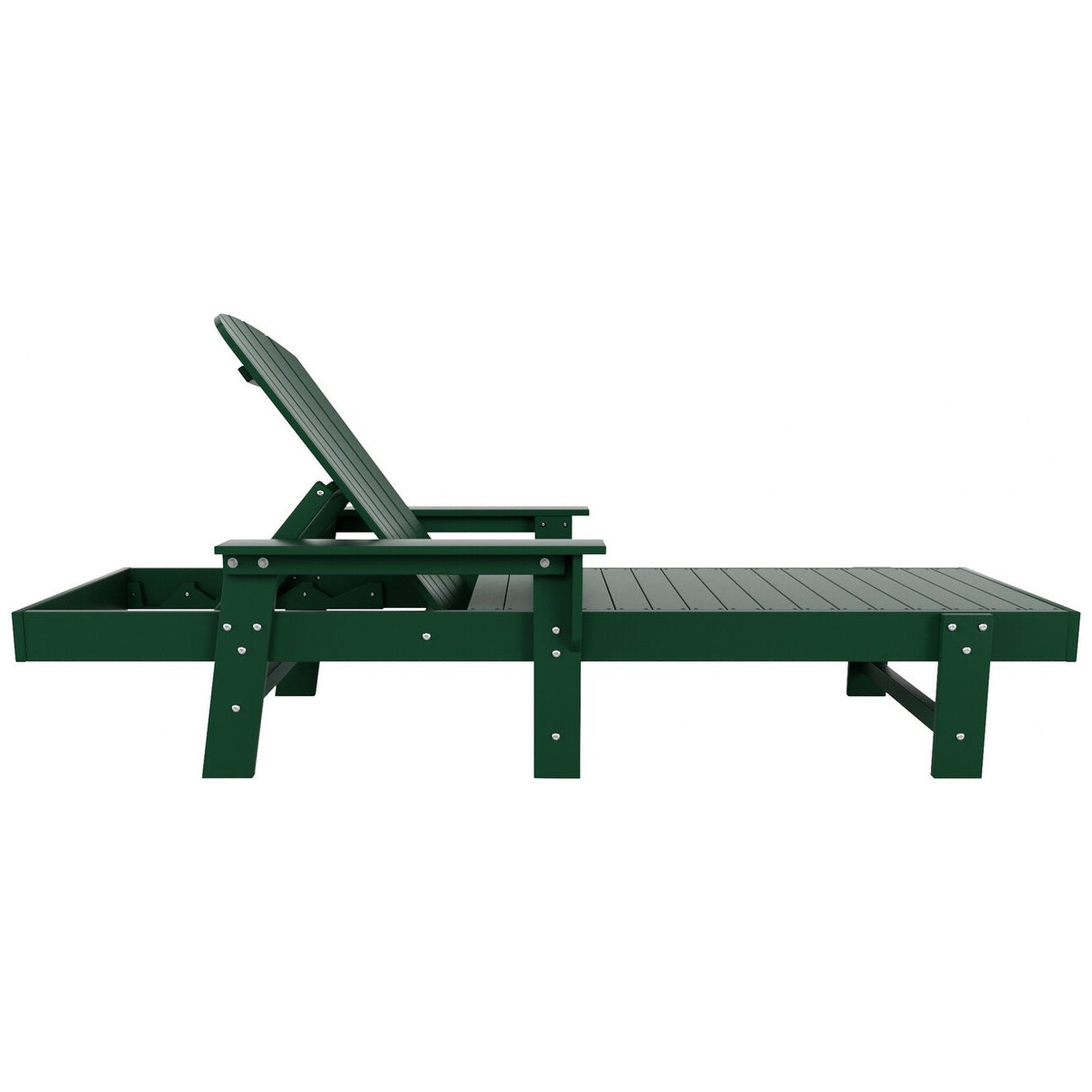 Polytrends Altura Poly Eco-Friendly All Weather Reclining Chaise Lounge with Arms (Set of 2)