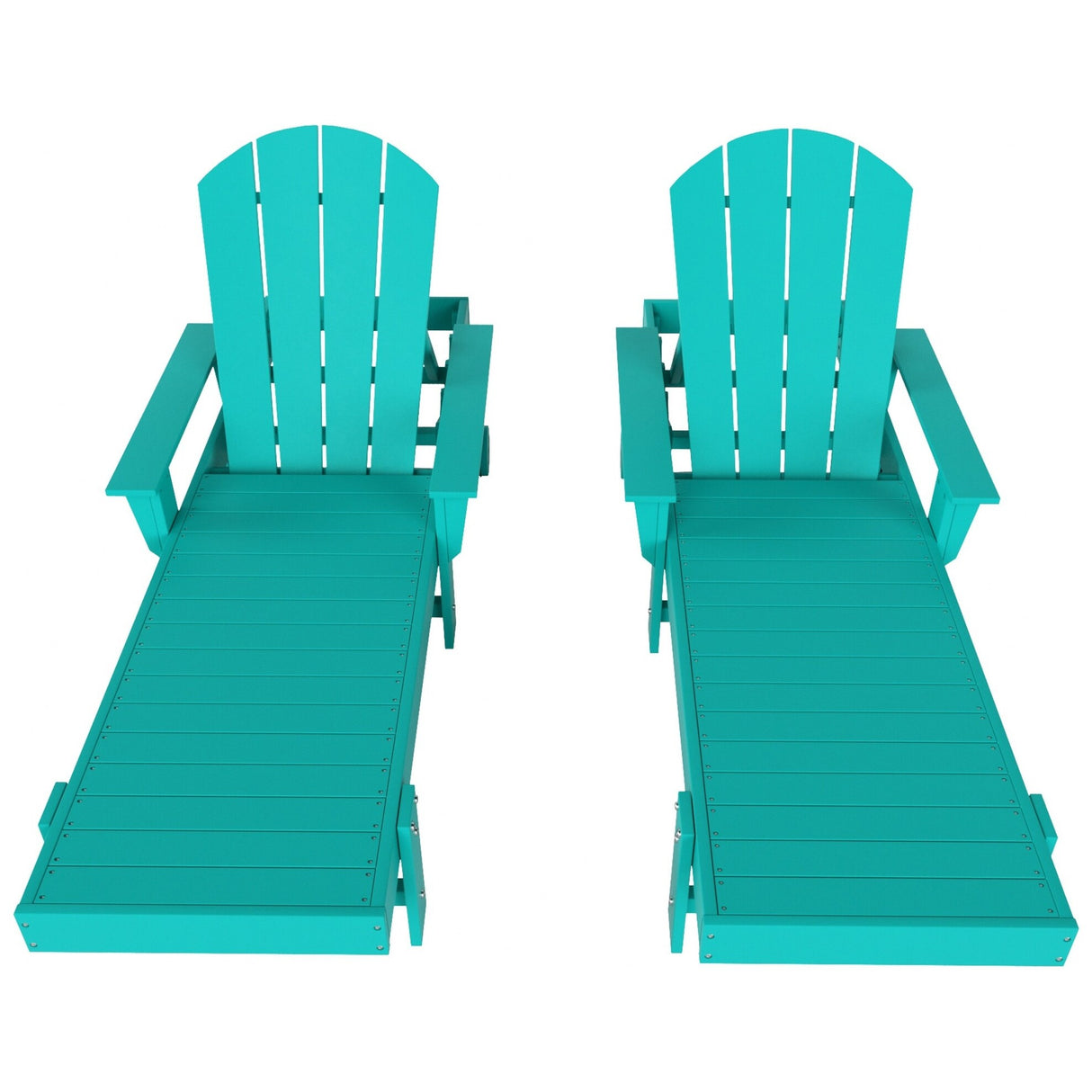Polytrends Altura Poly Eco-Friendly All Weather Reclining Chaise Lounge with Arms (Set of 2)