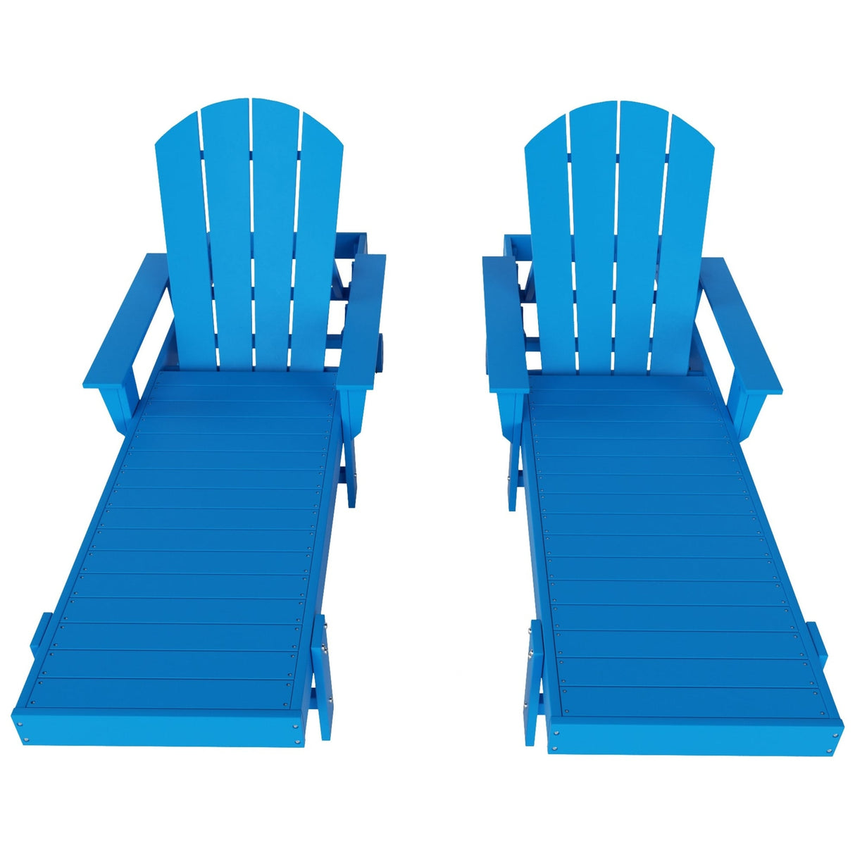Polytrends Altura Poly Eco-Friendly All Weather Reclining Chaise Lounge with Arms (Set of 2)