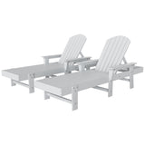 Polytrends Altura Poly Eco-Friendly All Weather Reclining Chaise Lounge with Arms (Set of 2)