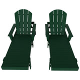 Polytrends Altura Poly Eco-Friendly All Weather Reclining Chaise Lounge with Arms (Set of 2)